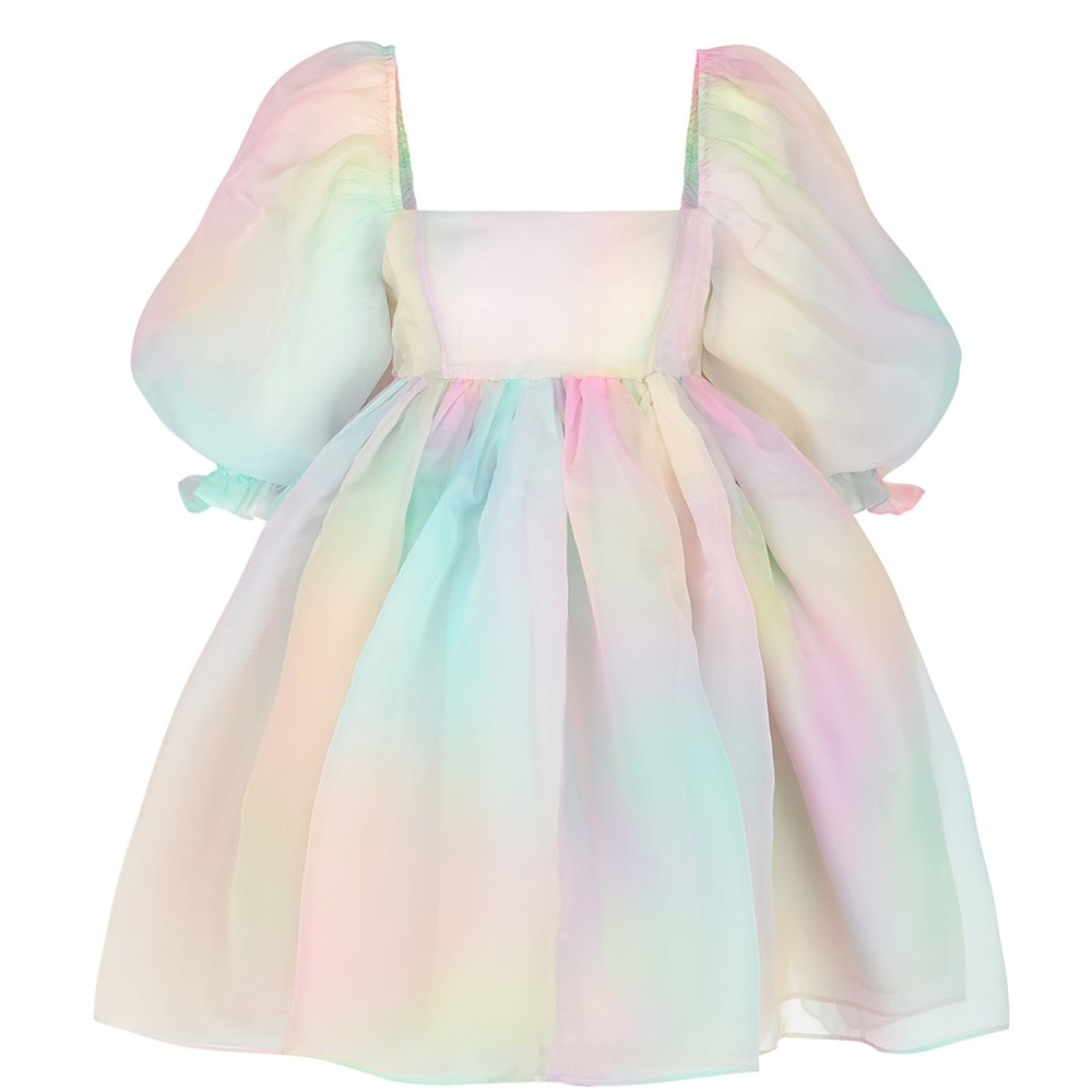 Selkie Pastel / Rainbow Puff Dress
